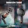pTron Bassbuds B11 with 13mm Drivers, Stereo Calls, 28Hrs Playback & Touch Control TWS (Black)