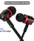 pTron HBE5 Raptor Stereo Sound Bass Wired Headphones with Mic (Black & Red)
