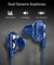 pTron Boom Ultima Dual Driver High Bass Wired Headphones with Mic & Volume Control (Dark Blue)