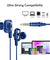 pTron Boom Ultima Dual Driver High Bass Wired Headphones with Mic & Volume Control (Dark Blue)