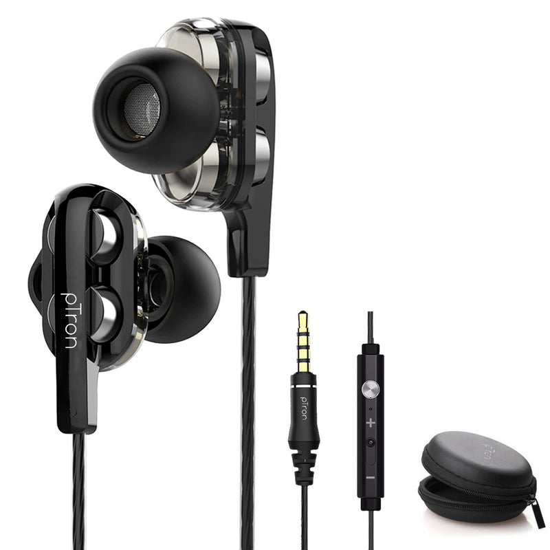 PTron Boom Ultima 4D Deep Bass Stereo Earphones Dual Driver Sports