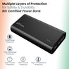 pTron Dynamo Zip 20000mAh Power Bank, 18W Fast Charge Type-C, Sturdy Design, Type-C & Micro USB Input Ports, Safe & Reliable, Li-Polymer Power Bank for Smartphones & Other Smart Device - (Black)