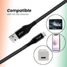 pTron Solero TB301 3A Type-C Data & Fast Charging Cable, Made in India, 480Mbps Data Sync, Strong & Durable 1.5-Meter Nylon Braided USB Cable for Type-C Devices - (Black)