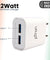 pTron Volta Evo 12W Dual USB Smart Charger, Made in India, BIS Certified, Fast Charging Power Adaptor Without Cable for All iOS & Android Devices - (White)