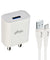 pTron Volta 12W Single USB Smart Charger with 2.4A Micro USB 1-Meter Cable, Made in India, BIS Certified Fast Charging Power Adaptor - (White)