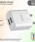 pTron Volta Dual Port 12W Smart USB Charger Adapter, Multi-Layer Protection, Made in India, BIS Certified, Fast Charging Power Adaptor Without Cable for All iOS & Android Devices (White)