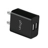 pTron Volta Dual Port 12W Smart USB Charger Adapter, Multi-Layer Protection, Made in India, BIS Certified, Fast Charging Power Adaptor Without Cable for All iOS & Android Devices (Black)