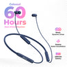 pTron Tangent Urban ENC Wireless Bluetooth 5.3 Headphones with 60Hrs Playtime, Low Latency Gaming, Punchy Bass, HD Mic, Dual Device Pairing, Type-C Charging, IPX4 & Voice Assistance Support (Blue)