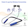 pTron Tangent Duo Bluetooth 5.2 Wireless in-Ear Earphones with Mic, 24Hrs Playback, 13mm Drivers, Punchy Bass, Type-C Port, Magnetic Earbuds, Voice Assistant, IPX4 & Integrated Controls (Black/Blue)