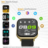 pTron Force X10 Bluetooth Calling Smartwatch with 4.3 cm Full Touch Color Display, Real Heart Rate Monitor, SpO2, Multiple Watch Faces, 5 Days Runtime, Health/Fitness Trackers & IP68 Waterproof (Black/Gold)