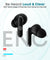 pTron Bassbuds Eon In-Ear Earbuds with ENC, 13mm Driver, Immersive Sound, Bluetooth 5.3 Wireless Headphone, Quick Pairing, Touch Control, Type-C Fast Charging, IPX4 & Voice Assistance (Grey/Black)