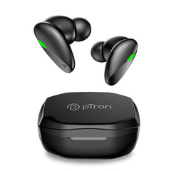 pTron Bassbuds B21 TWS Earbuds with Bluetooth 5.2, Immersive Sound, Stereo Calls, 24Hrs Playtime, In-Ear Wireless Headphones, Lightweight, Touch Control, Voice Assistance & IPX4 (Black)