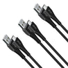 pTron Solero T241 2.4A Type-C Data & Charging USB Cable, Made in India, 480Mbps Data Sync Speed & Durable 1 m USB Cable for Type-C USB Devices (Pack of 3) (Black)