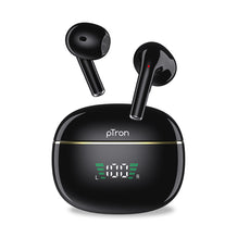 pTron Bassbuds Perl in-Ear TWS Earbuds with TruTalk ENC, Bluetooth 5.3 Wireless Headphone with Mic, Deep Bass, Low Latency, HD Stereo Call, Pinch Control & Type-C Fast Charging (Black)
