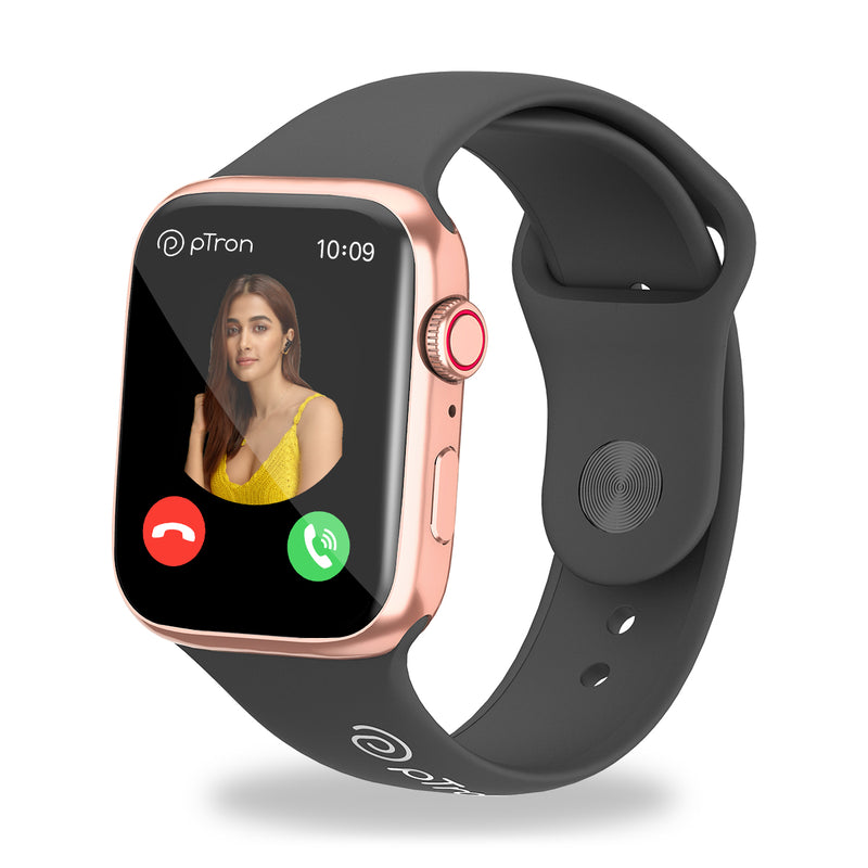pTron Force X12S Bluetooth Calling Smartwatch, cm Full Touch HD  Display, Functional Crown, Real Heart Rate Monitor, SpO2, WatchFaces,  Days