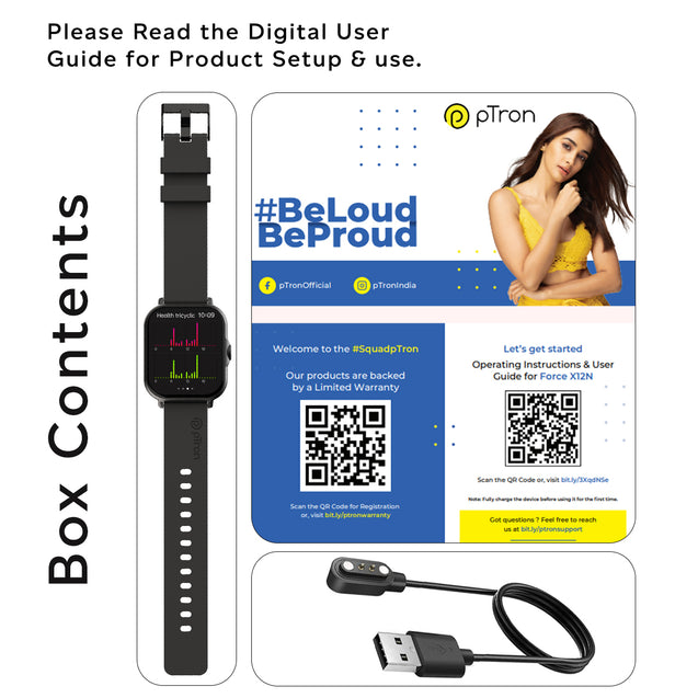 Force X12N Bluetooth Calling Fitness Smartwatch