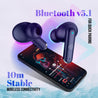 pTron Bassbuds Air In-Ear TWS Earbuds with 13mm Driver for Immersive Sound, 32Hrs Playtime, Clear Calls, Bluetooth V5.1, Touch Control, TypeC Fast Charging, Voice Assist & IPX4 Water Resistant (Blue)