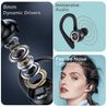 pTron Bassbuds Sports V2 Bluetooth 5.3 Wireless Headphone with Earhooks, 48Hrs Playtime, ENC TWS Earbuds, Immersive Sound, Movie/Music Mode, Touch Control, Type-C Charging & Voice Assistant (Black)