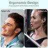 pTron Bassbuds Sports V2 Bluetooth 5.3 Wireless Headphone with Earhooks, 48Hrs Playtime, ENC TWS Earbuds, Immersive Sound, Movie/Music Mode, Touch Control, Type-C Charging & Voice Assistant (Black)