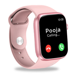 pTron Pulsefit P61 4.6 cm Full Touch Display Bluetooth Calling Fitness Smartwatch (Pink)