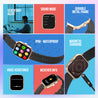 pTron Pulsefit P61+ 4.6 cm Full Touch Display Bluetooth Calling Fitness Smartwatch (Black & Gold)