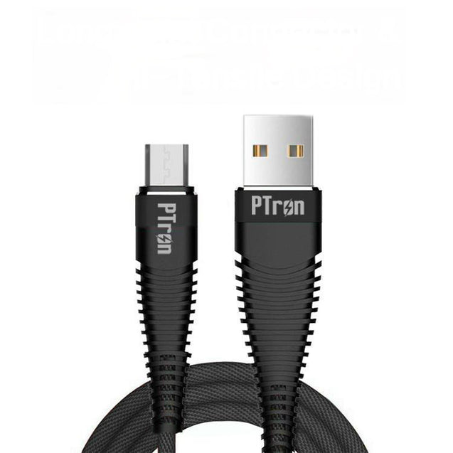 PTron Gravita 2A USB To Lightning USB Cable Data Cable For All IOS Smartphones (Black)